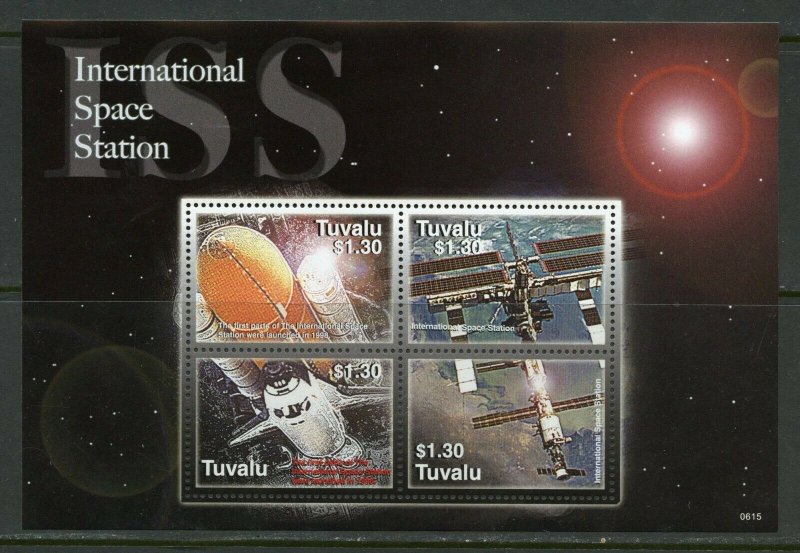 TUVALU INTERNATIONAL SPACE STATION  SHEET MINT NEVER HINGED