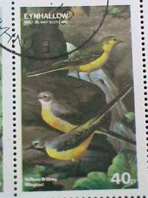 ​EYNHALLOW-SCOTLAND STAMP 1974 COLORFUL LOVELY WORLD BEAUTIFUL BIRDS-CTO-SHEET