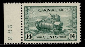 CANADA GVI SG385, 14c dull green, M MINT. Cat £29. CONTROL