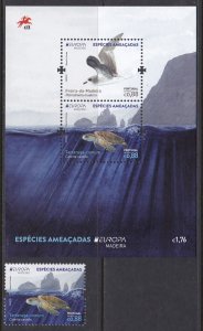 Portugal / Madeira, Fauna, Birds, Turtles. EUROPA MNH / 2021