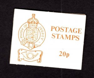 Jersey #SB26B (1976 20p brown stamp sachet) VFMNH not valued