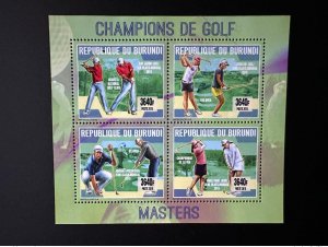 Burundi 2015 / 2016 Mi. 3602 - 3605 Champions Gold Masters US Open-