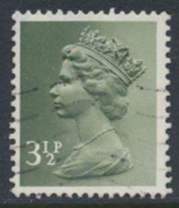 GB  Machin 3½p X859 1 Center phosphor band  Used  SC#  MH39 see scan and det...