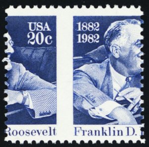 1950, Mint NH 20¢ Misperfed Error FDR Stamp