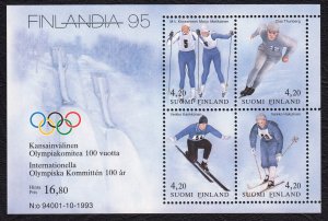 Finland 1994 Skiing - Olympics Mint MNH Miniature Sheet