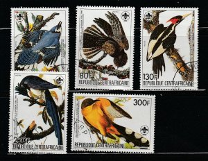 Central African Republic 710-714 U Birds