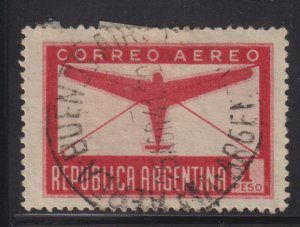 Argentina C61 Plane & Letter 1951