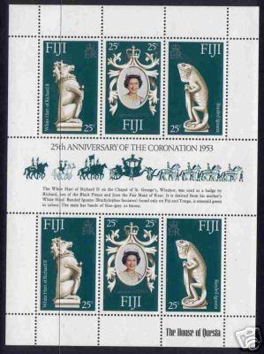 Fiji 384 MNH Royalty, Animal, Iguana (light crease)