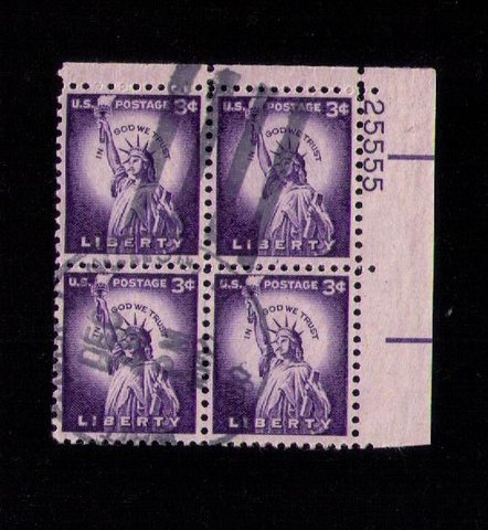 US Sc 1035 P#25555 Used Block Of Four F-VF