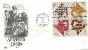 Quilt block of 4 fdc; #1745-8