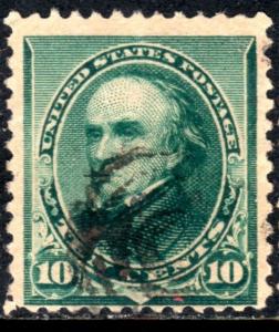 U.S. Scott #226 Black Circle Fancy Cancel Stamp- Used Single