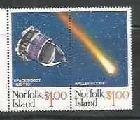 NORFOLK IS - Space, Giotto & Halley's Comet - Perf 2v Pair - Mint Never ...