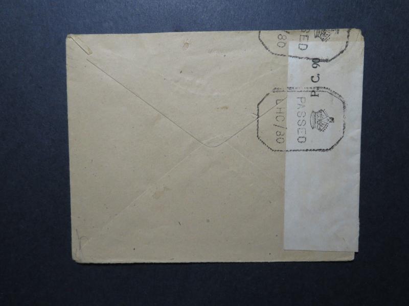 India 1944 Uprated Censored Cover to USA (I) - Z11682