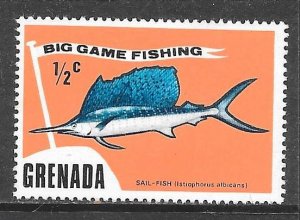 Grenada 603: 1/2c Sailfish, MH, VF