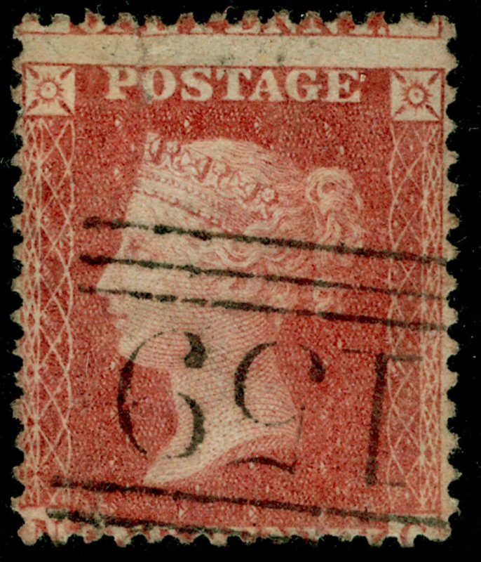 SG40, 1d rose-red PLATE 56, LC14, FINE USED. Cat £18.