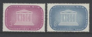 33-34 United Nations 1955 UNESCO MNH