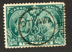 Canada 52 U 1897 2c green