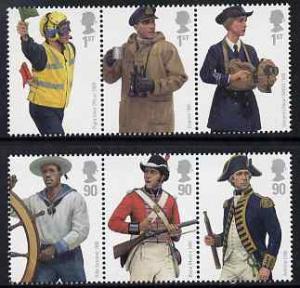 Great Britain 2009 British Navy Uniforms perf set of 6 va...