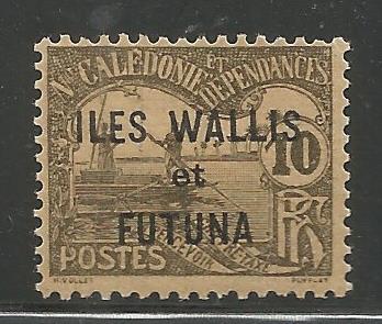 WALLIS & FUTUNA  J2  MINT HINGED, POSTAGE DUE OF NEW CALEDONIA OVPT IN BLACK
