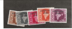 INDIA - INT'L COMMISSION IN CAMBODIA Sc 6-10 NH ISSUE OF 1957