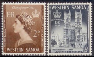 Samoa 1953 SC# 214-5 MNH-OG E170