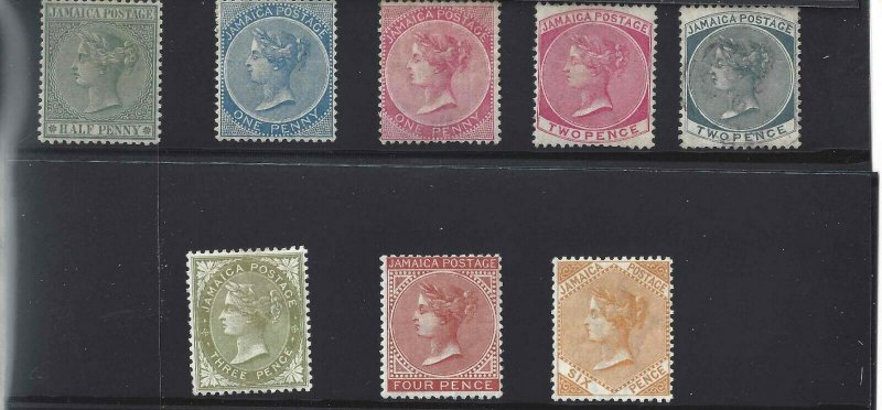 Jamaica 1883-1890 SC 16-23 Mint SCV$ 800.00 Set