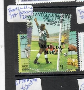 BARBUDA (P2808B)  WORLD CUP      SC 799-802          MNH 