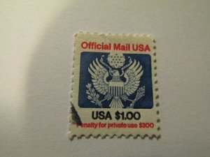 USA, stamp, Scott #O132, used, Official Mail, $1.00