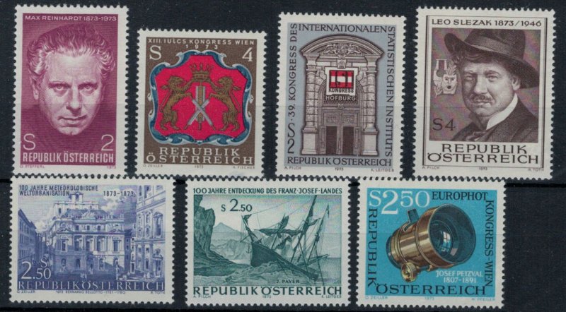 Austria 1973 Commemoratives - Complete - MNH