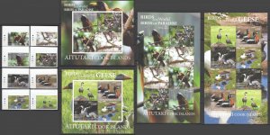 Imperf 2020 Aitutaki Birds Fauna Michel 640 Euro Full Set+Kb+Sh Mnh Fat076-78