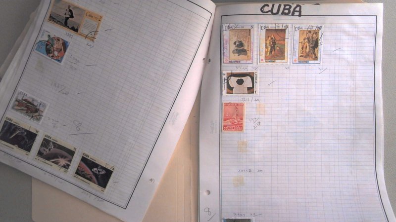 CUBA COLLECTION ON STOCK SHEET, MINT/USED