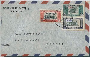 37394 - BOLIVIA - Postal History : AIRMAIL COVER to ITALY - 1960 