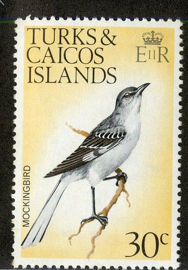 TURKS & CAICOS 276 MNH SCV $2.25 BIN $1.15 BIRDS