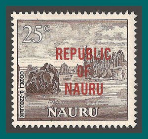 Nauru 1968 Independence, Coral Pinnacle, 25c MNH #81,SG89