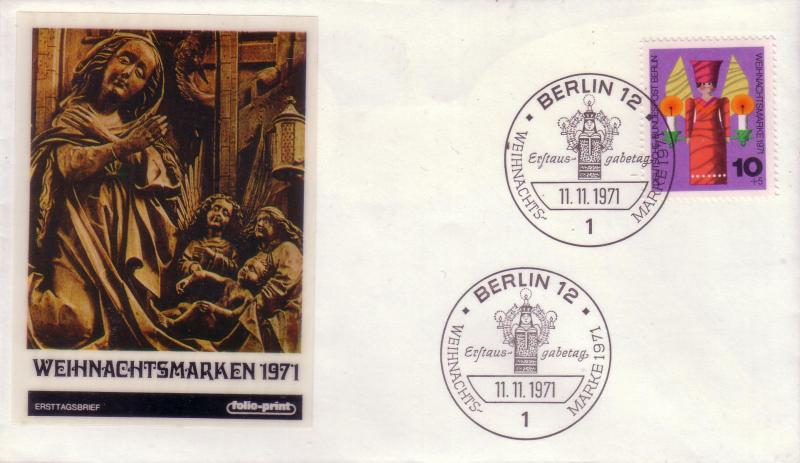Berlin FDC Sc# 9NB87 Christmas 1971 L36