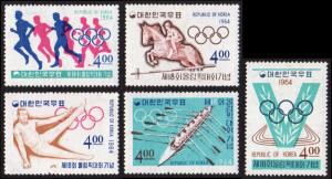 Korea (South) #449-453 set/5 mh - 1964 - 1964 Summer Olympics Tokyo