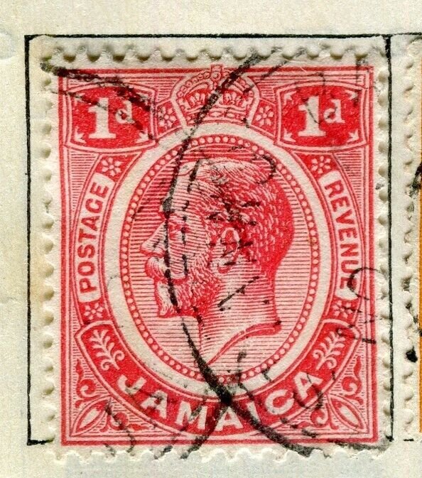 JAMAICA; 1912 early GV issue fine used 1d. value