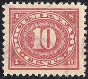 R234 10 cents Rose Stamp used EGRADED XF 88 XXF