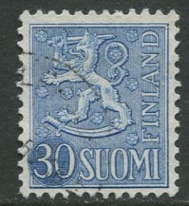 Finland - Scott 323 - Arms of Finland -1954- FU - Single 30m Stamp