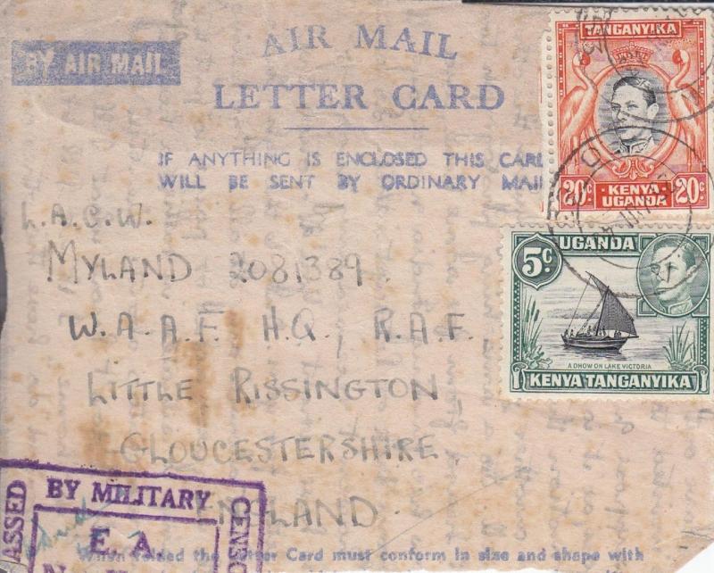 1944, British EA APO 53, Diego Suarez, Madagacar, See Remark (M289)