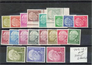 GERMANY  702-21   MNH   714-15  signed