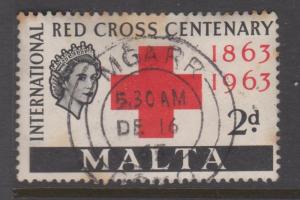 Malta 1963 Red Cross Centenary Sc#292 Used