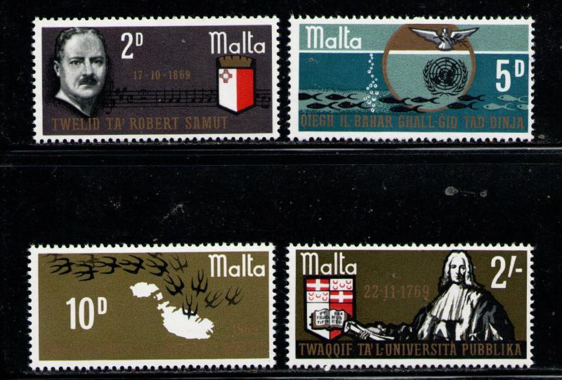 MALTA 1969 MNH SC.400/403 Malta University