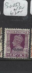 INDIA  NABHA  (PP0704B)  KGVI  SERVICE 1/2D SG O57  VFU 