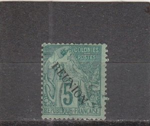 Reunion  Scott#  20  Used  (1891 Overprinted)