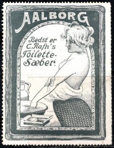 Vintage Germany Poster Stamp The Best Is C. Rafn's Toilette Soaps Aalborg