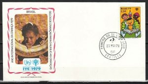 Brazil, Scott cat. 1612. Int`l Year of the Child. First day cover. ^