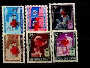 HAITI Sc CB10-15 NH ISSUE OF 1959 - RED CROSS OVERPRINT