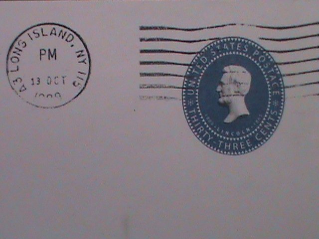 ​UNITED STATES 1999-SC#U645 COMMERCIAL COVER WITH LINCOLN 33 CENTS-VERY FINE
