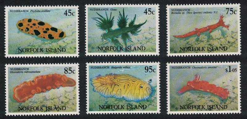 Norfolk Nudibranchs 6v SG#550-555 SC#538-543